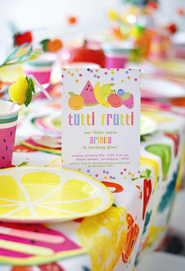 Tutti Frutti Birthday Party Invitation on Pretty My Party