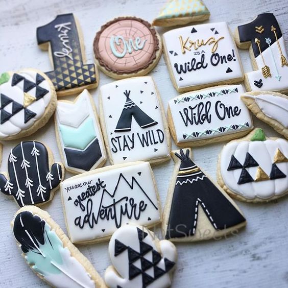 Wild One Cookies - Boys Wild One Birthday Ideas