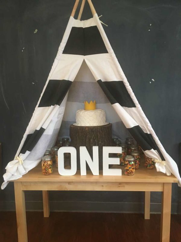 Wild One Tee Pee Cake Table - Wild One Birthday