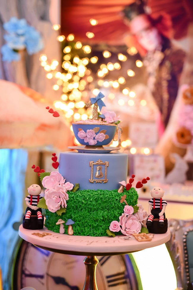 Delightful Alice in ONEderland Themed First Birthday Party