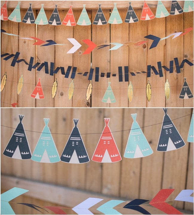 Wild One First Birthday Party Tribal Banner