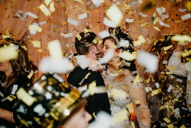 Sparkly New Year's Eve Wedding Celebration on Pretty My Party