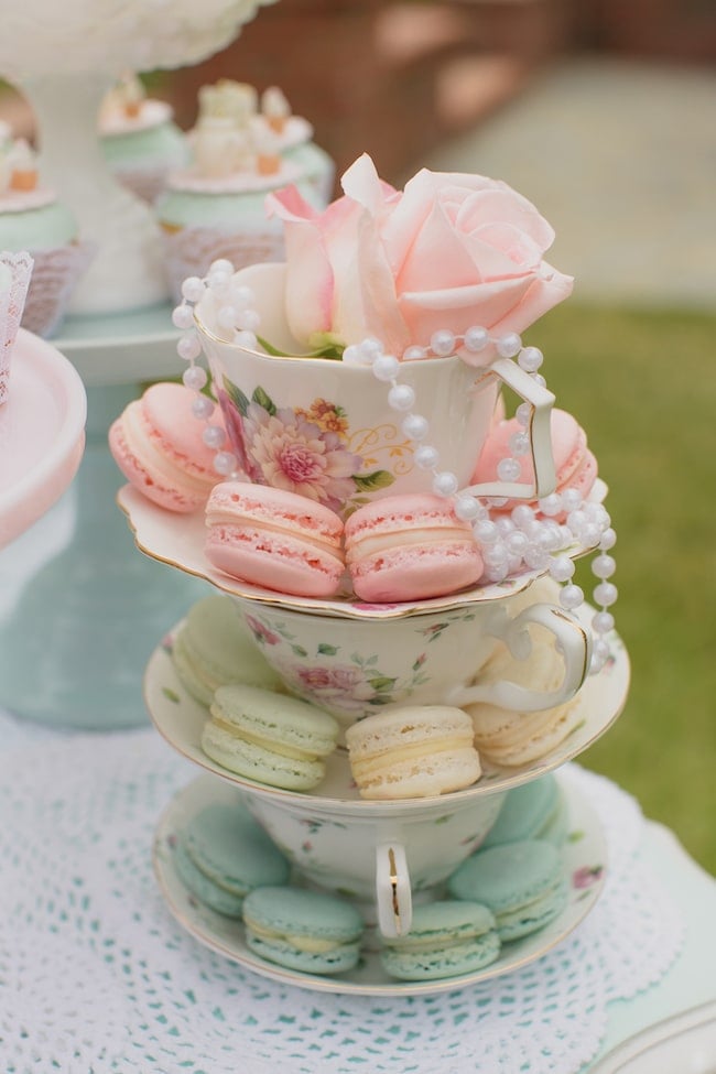 Mint and Pink Vintage Tea Party - Pretty My Party