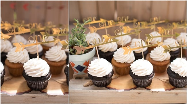 Wild One First Birthday Party Cupcakes