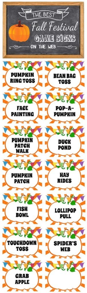 Free Fall Festival Printable Signs