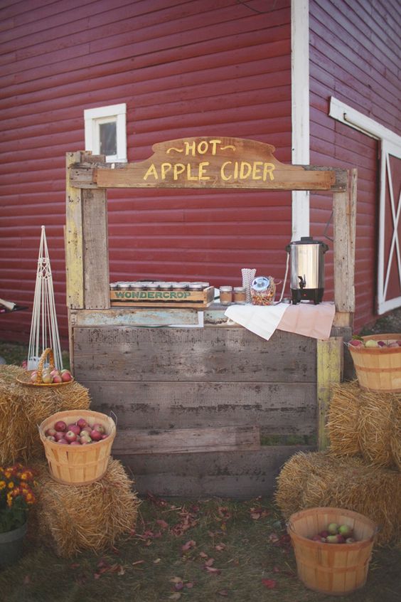 Hot Apple Cider Bar - Fall Festival Party Ideas