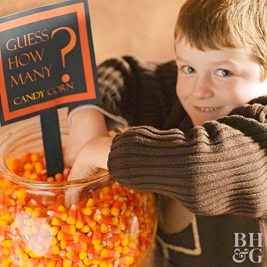 Guess How Many Candy Corn Game - Fall Festival Party Ideas