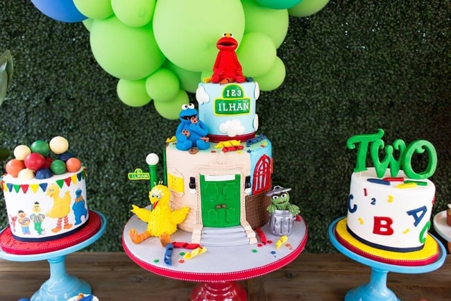 Colorful Sesame Street Themed Birthday