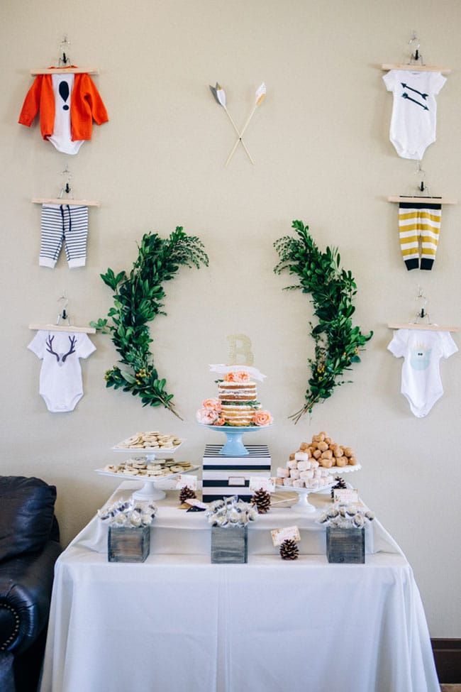 Modern Woodland Themed Baby Shower