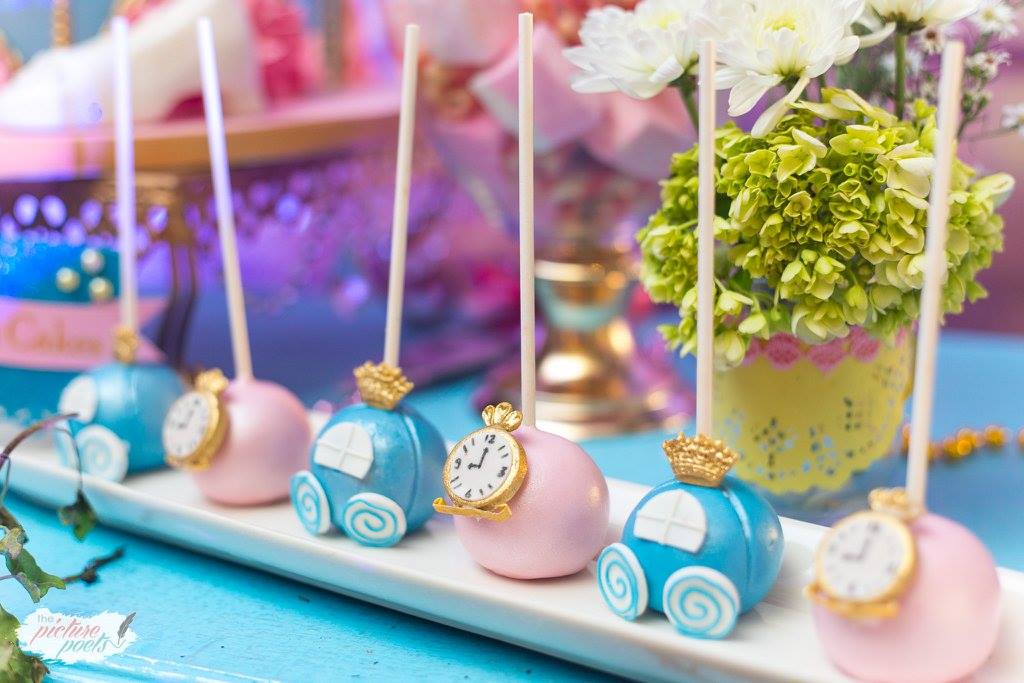 Cinderella carriage cake pops