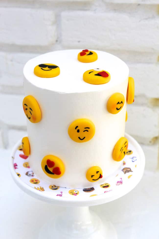 Awesome Emoji Themed 11th Birthday Party Cake