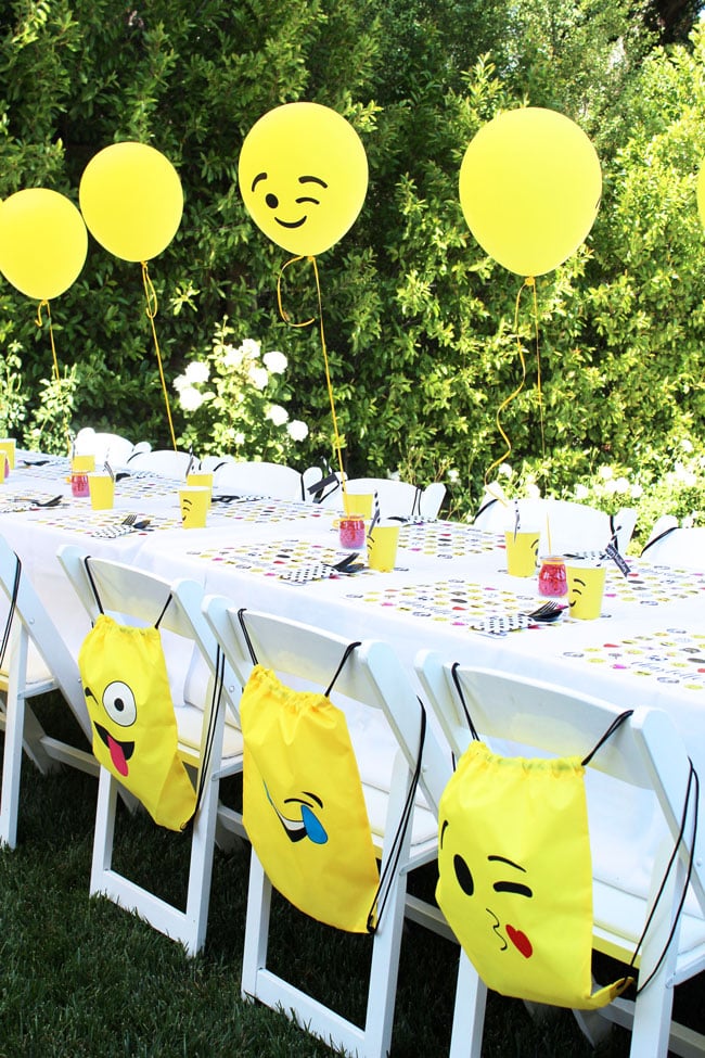 Awesome Emoji Themed 11th Birthday Party Table