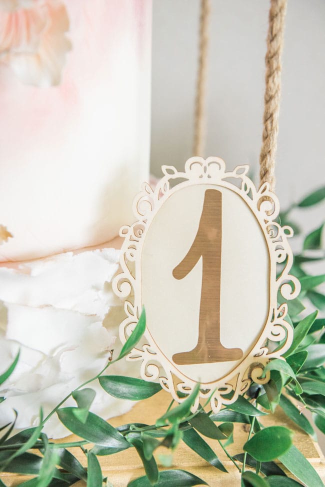 Wooden Number 1 Sign for Garden 1st Birthday on Pretty My Party