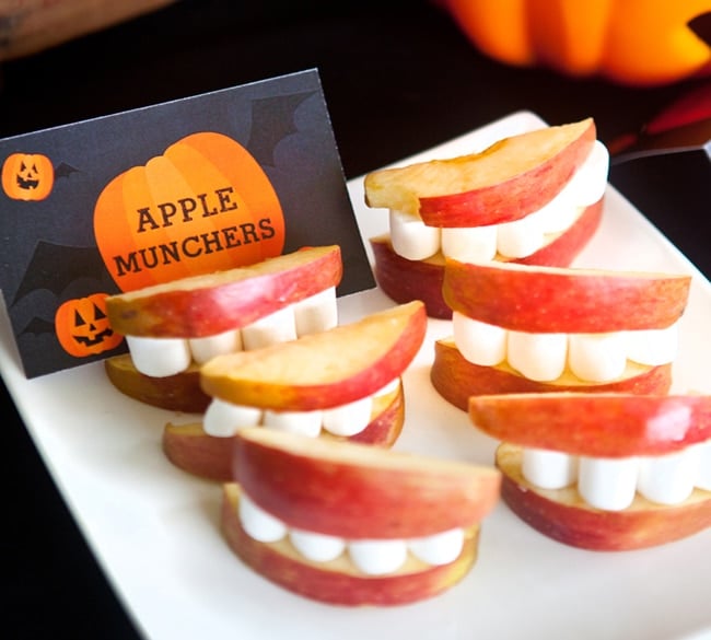 Apple Munchers - Healthy Halloween Snacks