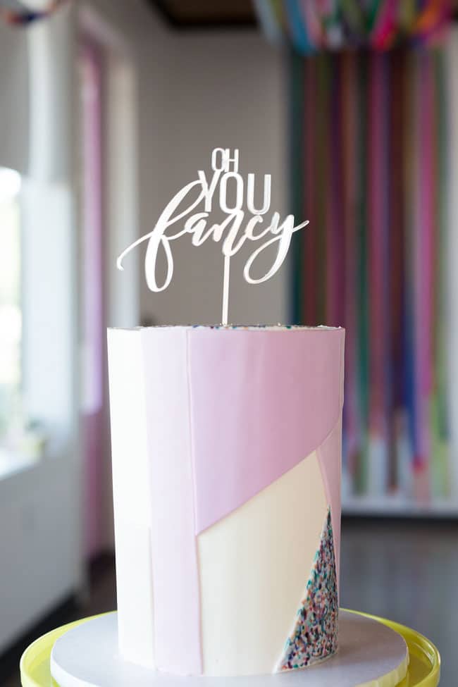 Lisa Frank Inspired Cake Topper 