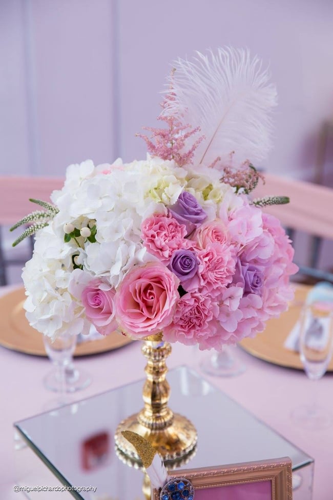 Gorgeous Marie Antoinette Baby Shower Flowers - Pretty My Party