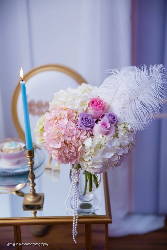 Gorgeous Marie Antoinette Baby Shower Flowers - Pretty My Party