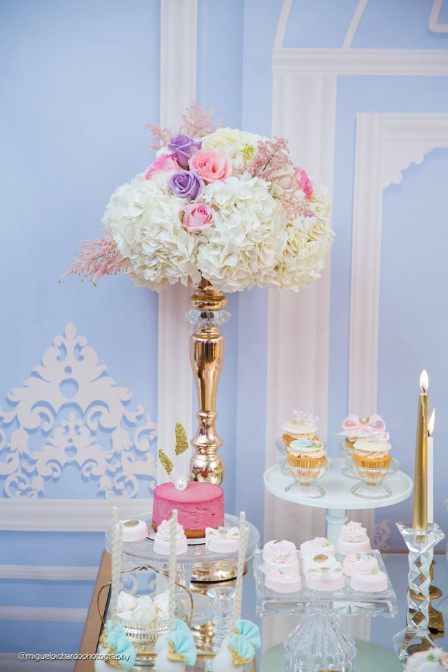 Gorgeous Marie Antoinette Baby Shower Flowers - Pretty My Party