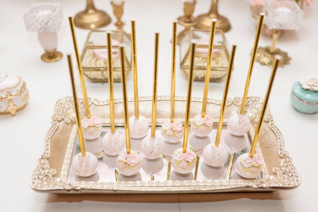 Garden Baby Shower Cake Pops