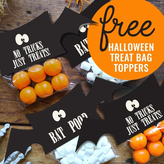 Free Halloween Treat Bag Toppers on Pretty My Party