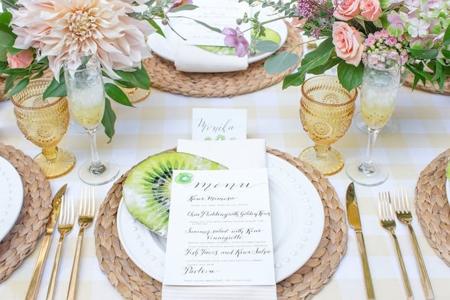 Stylish Kiwi Themed Brunch