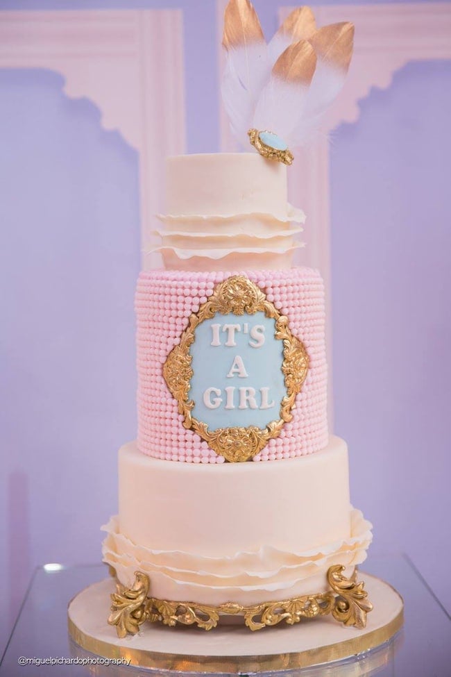 Gorgeous Marie Antoinette Baby Shower Cake - Pretty My Party