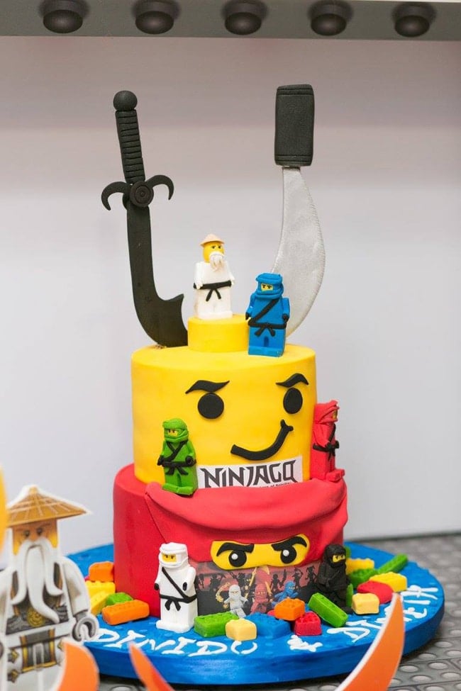 Awesome Ninjago Themed Birthday Party Cake