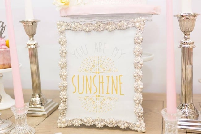 You Are My Sunshine Themed Baby Shower on Pretty My Party