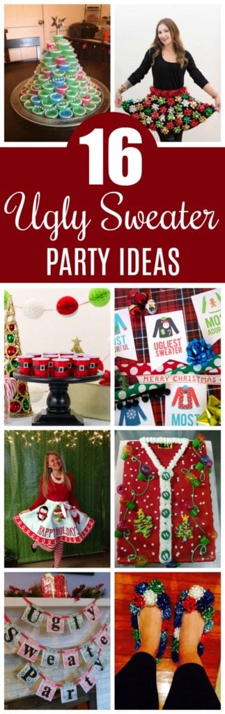 16 Totally Unforgettable Ugly Christmas Sweater Party Ideas on Pretty My Party