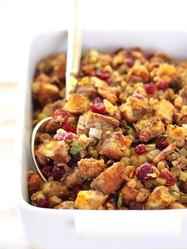 Cranberry and Walnut Stuffing for Thanksgiving