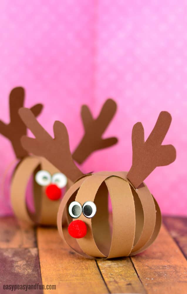 Paper Ball Reindeer Craft For Kids