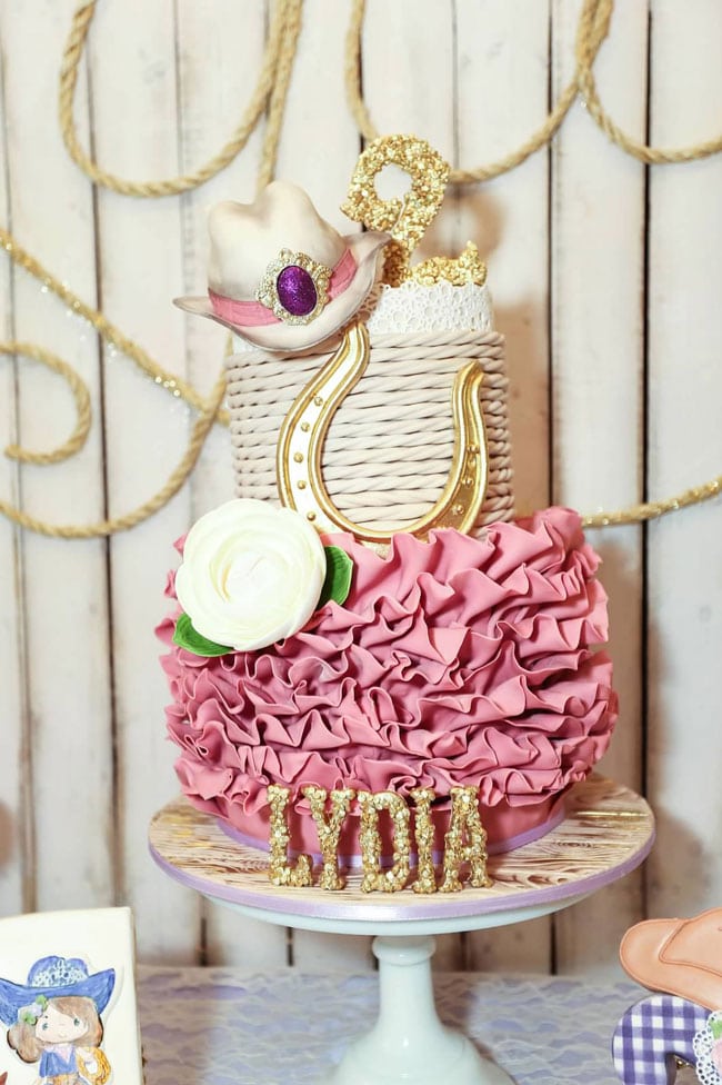 Royal Rodeo Cowgirl Birthday Cake