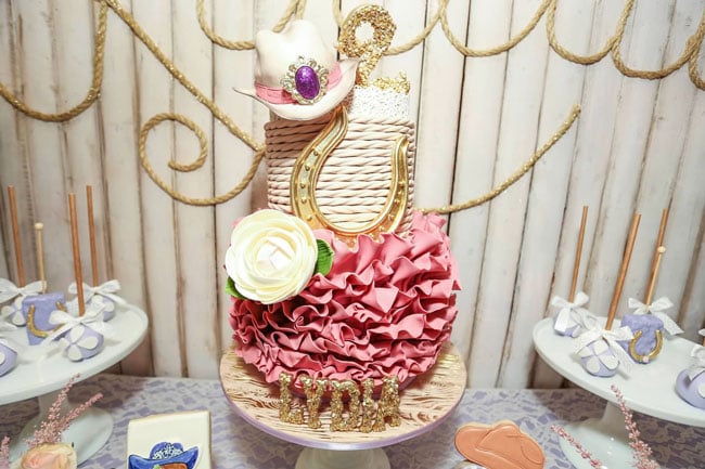 Royal Rodeo Cowgirl Birthday Cake
