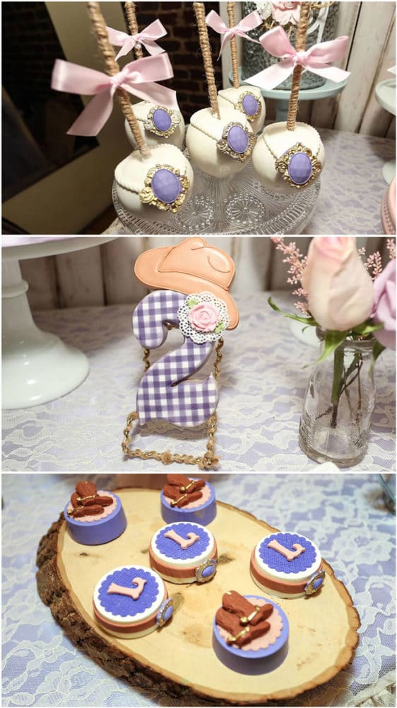 Royal Rodeo Cowgirl Birthday Desserts