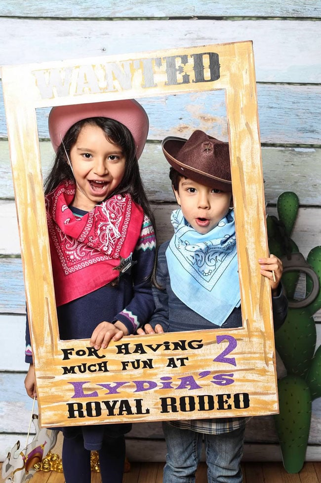 Royal Rodeo Cowgirl Birthday Party Photo Booth