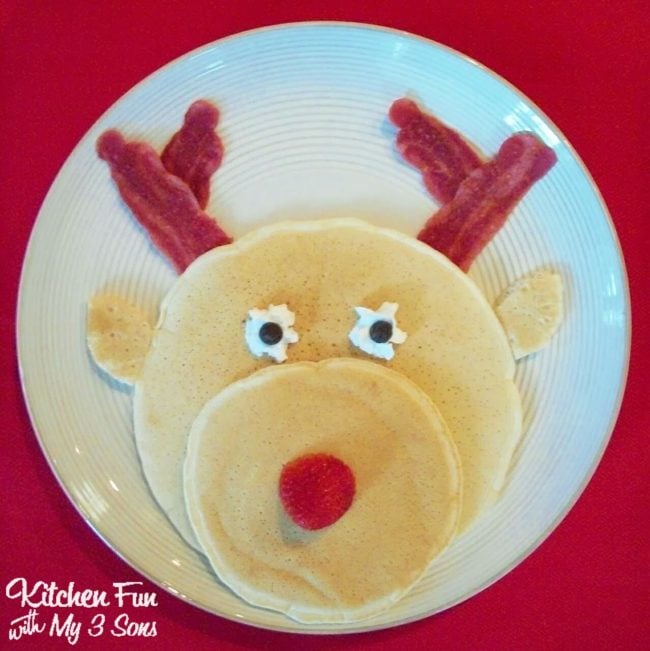 Rudolph Pancakes for Kids Santa Breakfast