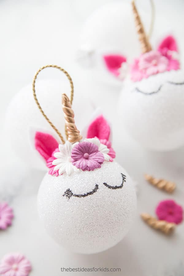 DIY Unicorn Christmas Ornament For Kids