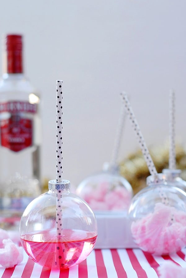 Cotton Candy Holiday Ornament Shots for Ugly Sweater Party - 16 Totally Unforgettable Ugly Sweater Party Ideas