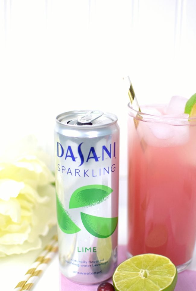 Cran-Lime Cocktail - 3 Party Perfect Dasani Sparkling Drink Recipes