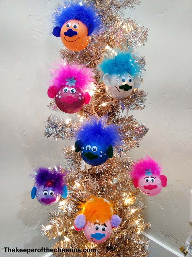 DIY Trolls Christmas Ornaments For Kids