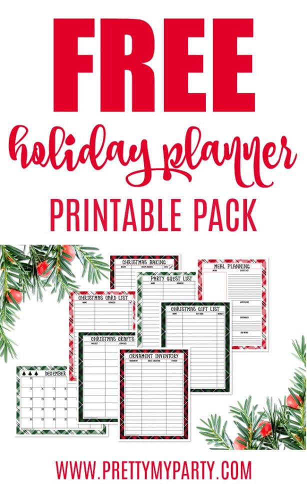 Free Holiday Planner Printable Pack For An Organized Christmas on Pretty My Party