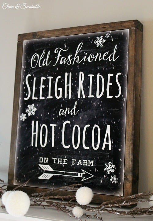 Sleigh Rides and Hot Cocoa Free Holiday Printable
