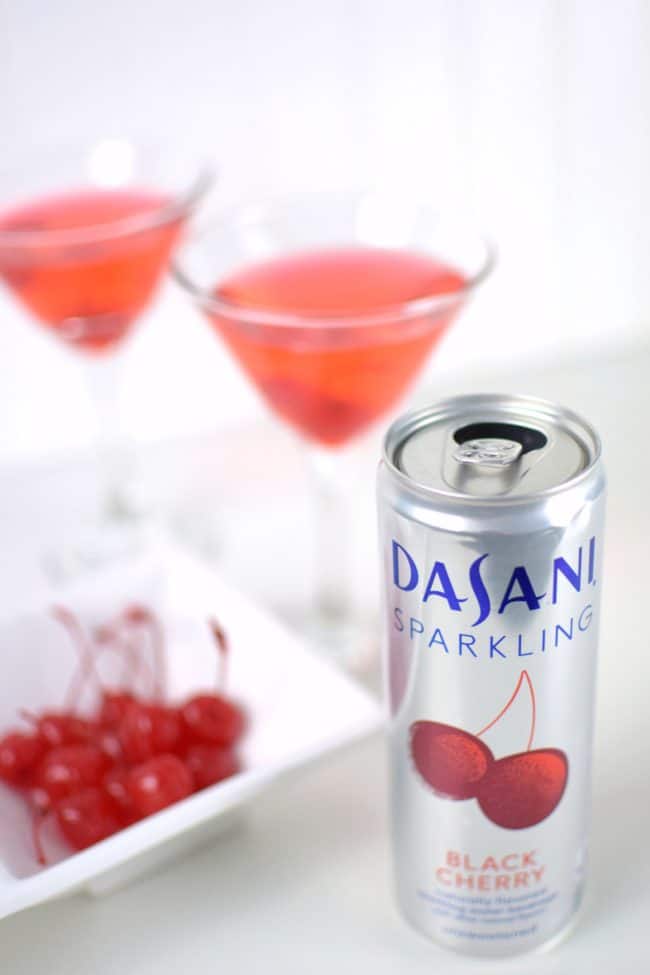 Sparkling Black Cherry Martini - 3 Party Perfect Dasani Sparkling Drink Recipes