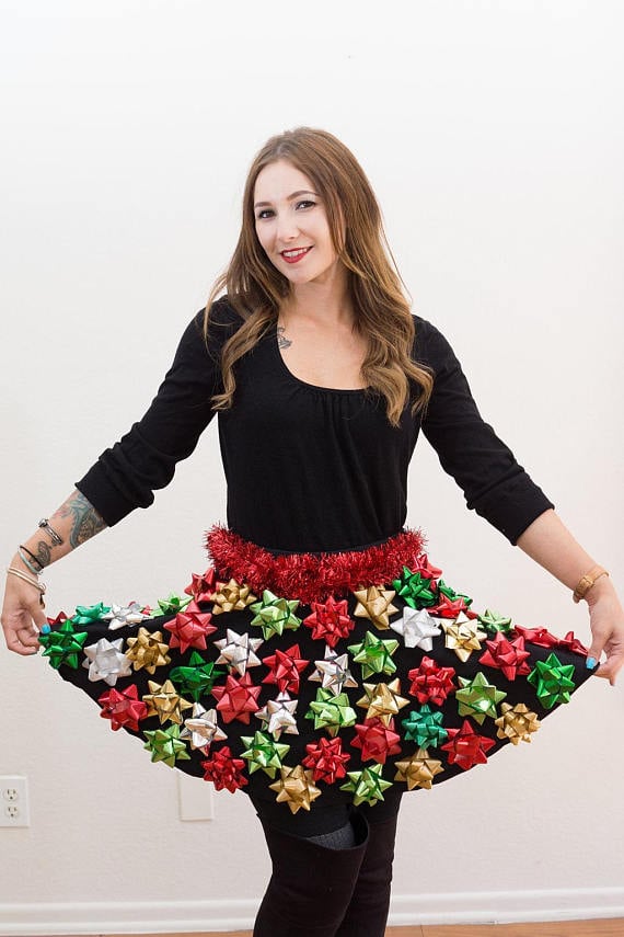 Ugly Christmas Sweater Party Bow Skirt Idea - 16 Totally Unforgettable Ugly Sweater Party Ideas