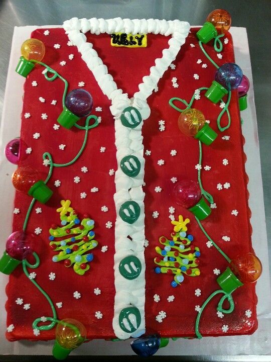 Ugly Christmas Sweater Cake - 16 Totally Unforgettable Ugly Sweater Party Ideas