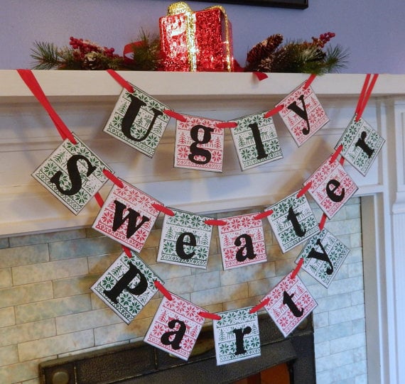 Ugly Sweater Party Banner - 16 Totally Unforgettable Ugly Sweater Party Ideas