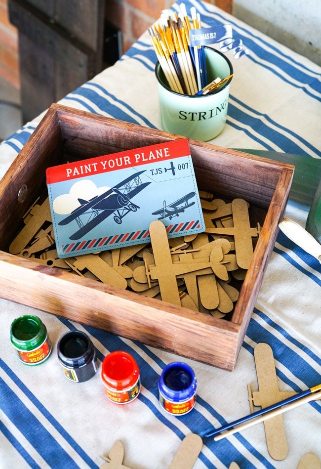 Vintage Airplane Birthday Party Paint Your Plane
