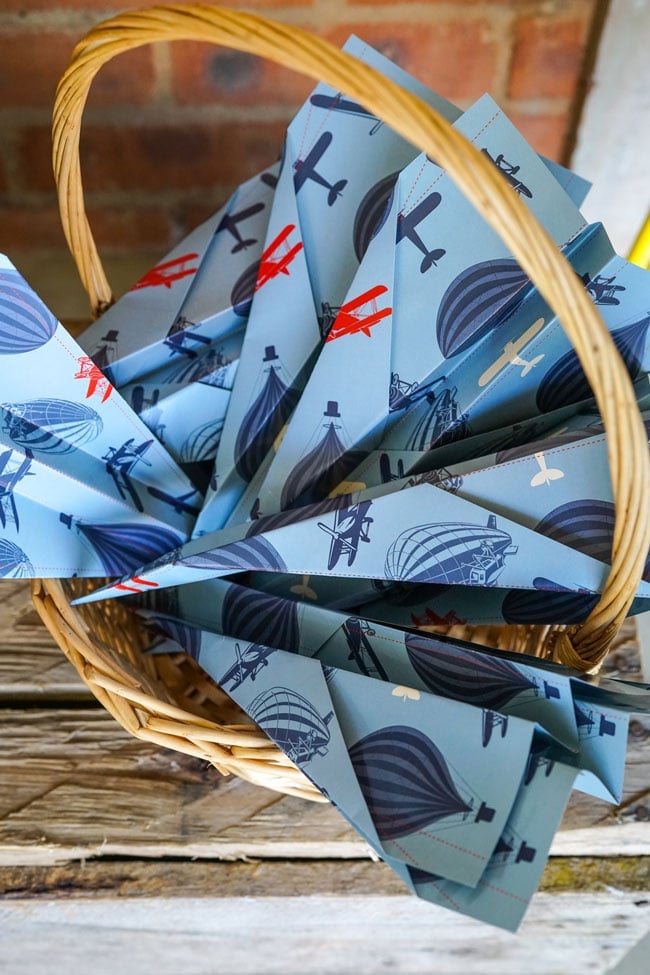 Vintage Airplane Birthday Party Paper Planes