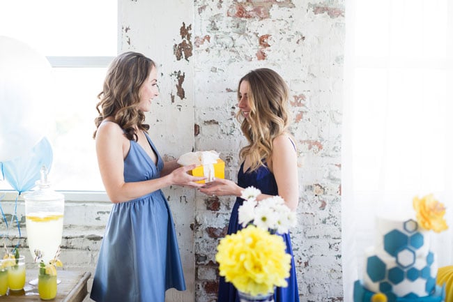 Modern Navy and Yellow Bridal Shower