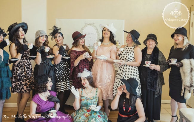 French themed tea party dresses and hats